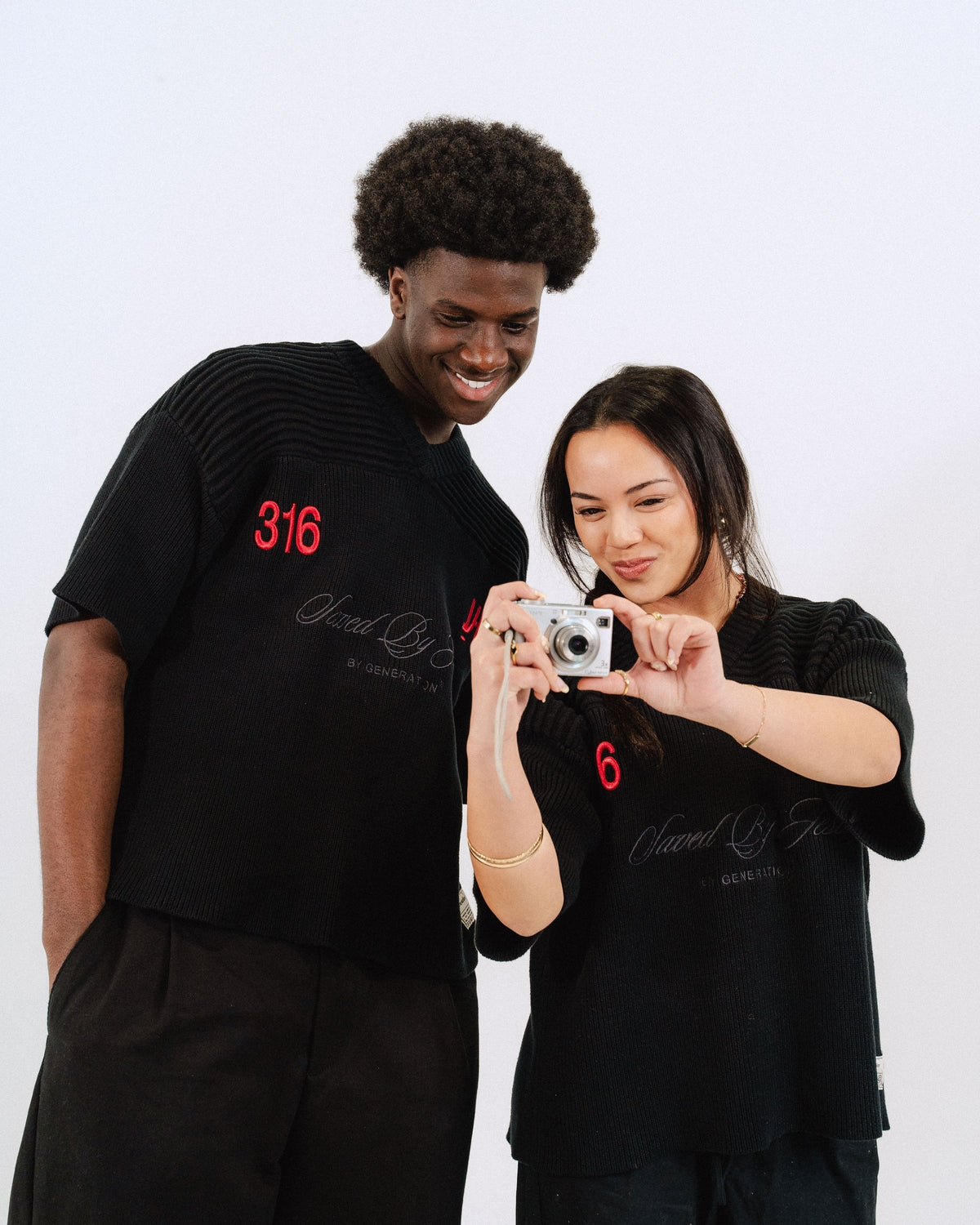 "SAVED BY JESUS" - MIDNIGHT KNIT JERSEY