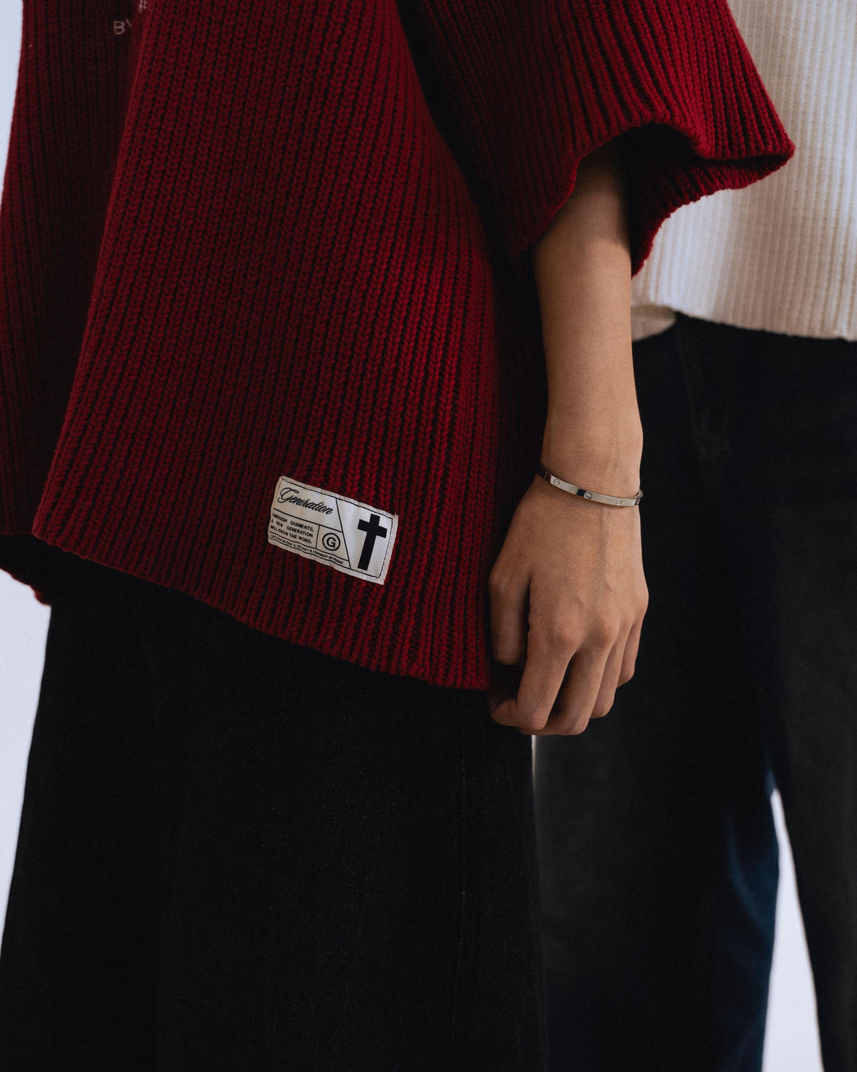 "SAVED BY JESUS" - MAROON KNIT JERSEY